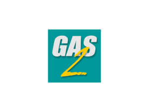 Square GAS2 logo on a green background