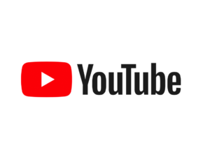 YouTube with their red and white play button